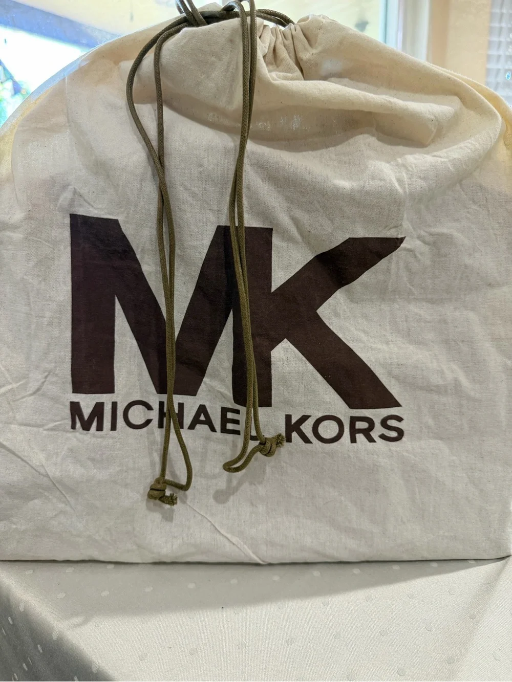 Michael Kors  Drawstring Dust Bag with Brown MK Logo - Picture 4 of 4